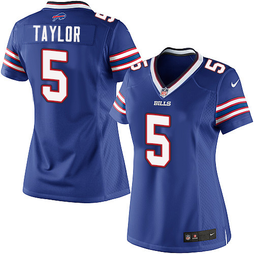 Women's Limited Tyrod Taylor Nike Jersey Royal Blue Home - #5 NFL Buffalo Bills